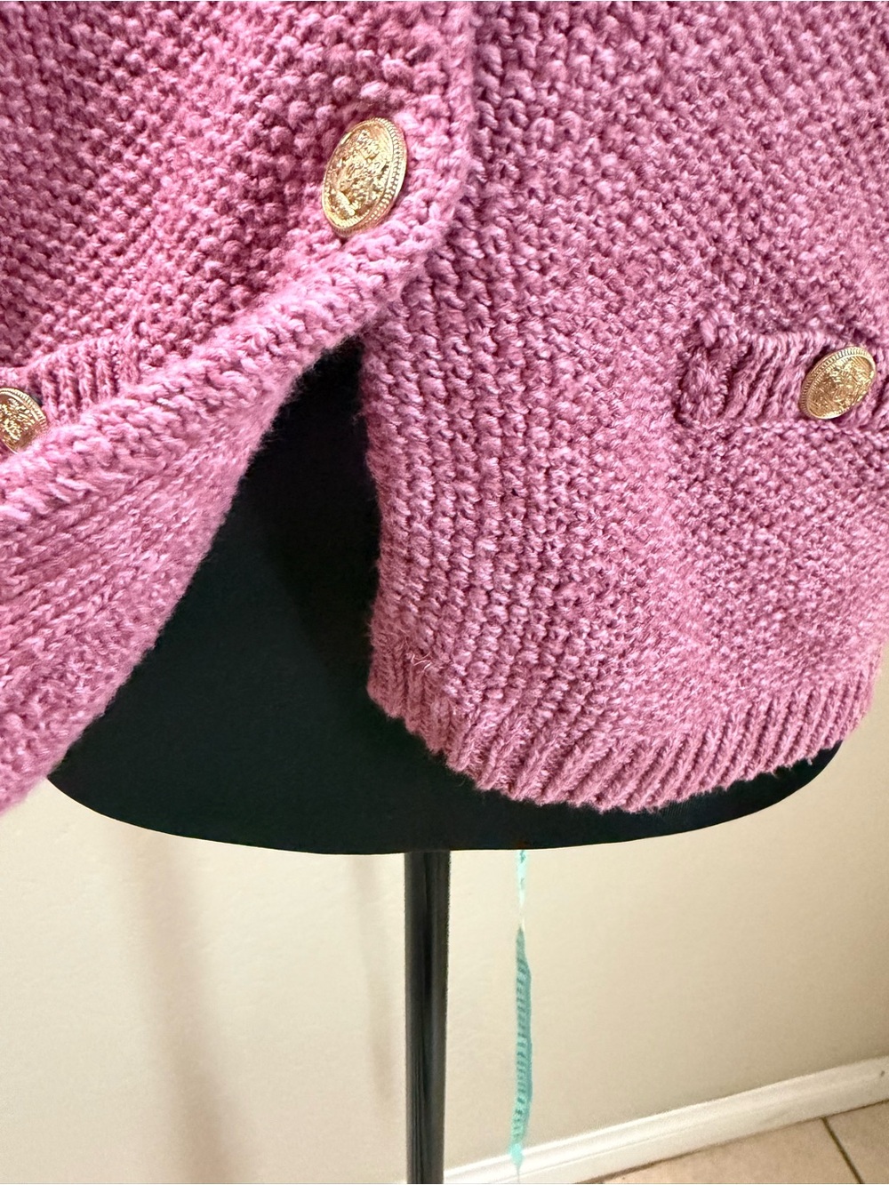 Ann Taylor Lavender Button-Up Short Sleeve Cardigan - Picture 8 of 9